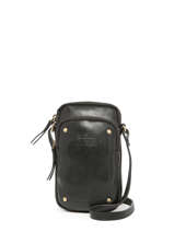 Telefoonetui /cross Body Leder Basilic pepper Zwart boston BBOS04