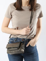 Cross Body Tas Diane Xs Granite Leder Paul marius Goud granite DIANXGRA-vue-porte