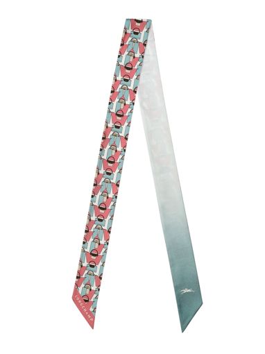 Longchamp Soie unie Foulard Blauw