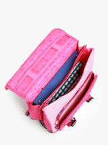 Boekentas 2 Compartimenten Snowball Roze butterfly 46438-vue-porte