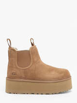 Boots Neumel Platform Chelsea Uit Leder Ugg Bruin women 1134526