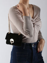 Cross Body Tas S Moon In Fluweel Vanessa bruno Bruin moon 42V40326-vue-porte