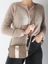 Cross Body Tas Noelle Guess Beige noelle SS787914-vue-porte