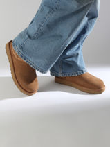 Boots Classic Ultra Mini Maxi Curly Uit Leder Ugg Bruin women 1158263-vue-porte