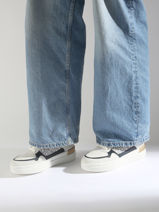 Sneakers Uit Leder Tommy hilfiger Wit women 8381YBL-vue-porte