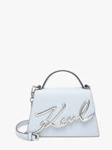 Cross Body Tas K Signature Leder Karl lagerfeld Blauw k signature A1W30038