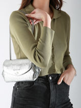 Cross Body Tas Gustave L Miroir Paul marius Zilver miroir GUSTLMIR-vue-porte