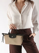 Longchamp Le pliage energy Clutch Beige-vue-porte