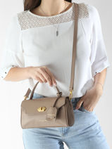 Handtassen Donna Grace Leder Lancaster Beige donna grace 73-vue-porte