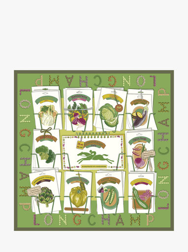 Longchamp Soie gots Foulard Groen