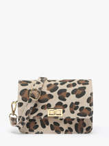 Cross Body Tas Velvet Leopardo Leder Milano Beige velvet leopardo VL24115