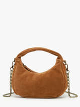 Cross Body Tas Velvet Leder Milano Bruin velvet VE24113