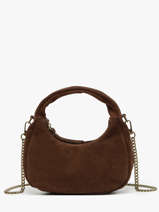 Cross Body Tas Velvet Leder Milano Bruin velvet VE24113