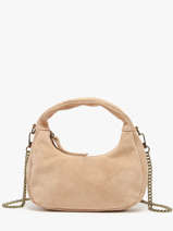 Cross Body Tas Velvet Leder Milano Beige velvet VE24113