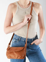 Cross Body Tas Vintage Leder Nat et nin Bruin vintage JENNY-vue-porte