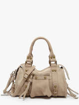 Cross Body Tas Velvet Leder Milano Beige velvet VE24093