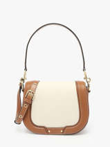 Cross Body Tas Ella Leder Le tanneur Beige ella TNGI1214