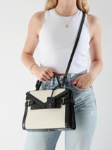 Cross Body Tas Emily Met Leren Afwerkingen Le tanneur Beige emily TEMI1015-vue-porte