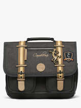 Boekentas Kinderen 2 Compartimenten Cameleon Grijs vintage urban CA38