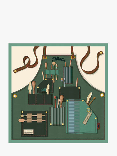 Longchamp Soie gots Foulard Groen