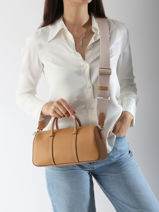 Longchamp Daylong chevron Handtas Bruin-vue-porte