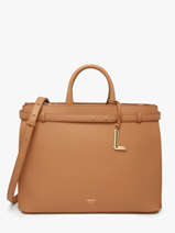 Handtas Faubourg Leder Lancel Bruin faubourg A13792