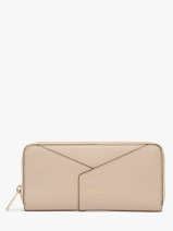 Portefeuille Enveloppe Leder Lancel Beige enveloppe A13711