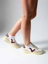 Sneakers Uit Leder Victoria Rood women 1257136-vue-porte