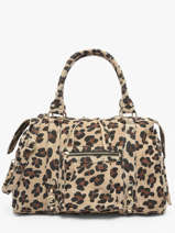 Schoudertas Velvet Leopardo Leder Milano Beige velvet leopardo VL24095