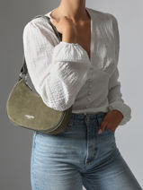 Cross Body Tas Suede Leder Lancaster Bruin suede 81-vue-porte