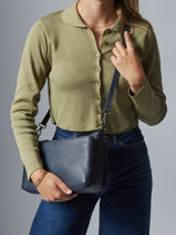 Cross Body Tas Caviar Leder Milano Blauw caviar CA25066-vue-porte