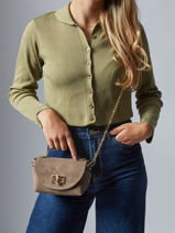 Cross Body Tas Velvet Leder Milano Bruin velvet VE24117-vue-porte