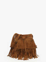 Cross Body Tas Velvet Leder Milano Bruin velvet VE241116