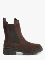 Chelsea Boots Uit Leder Tamaris Bruin women 41