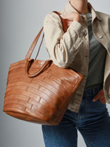 Schoudertas Heritage Leder Biba Bruin heritage LEB1L-vue-porte