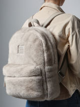 Rugzak 1 Compartiment Basilic pepper Beige alaska BALS01-vue-porte