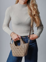 Cross Body Tas Calista Guess Bruin calista SG733475-vue-porte