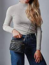 Cross Body Tas Giully Guess Zwart giully QG967377-vue-porte