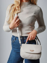 Cross Body Tas Mirema Guess Wit mirema WG963120-vue-porte