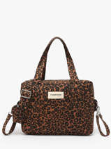 Handtas Mini Darcy Gerecycleerd Katoen Rivedroite Blauw wild tribe MDARCWIL