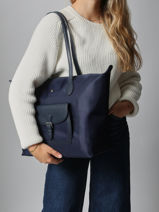 Schoudertas Kiana Nylon Hexagona Blauw kiana 1720181-vue-porte