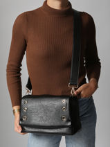 Cross Body Tas Plum Torrow Zwart plum TPLU1B-vue-porte