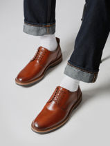 Derby Veterschoenen Aldwin Lace Uit Leder Clarks Bruin men 26183252-vue-porte