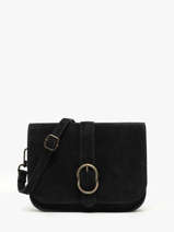 Cross Body Tas Velvet Leder Milano Zwart velvet VE25063