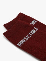 Damessokken T�tue Long Glitter Pieces Rood girl 17162499-vue-porte