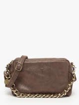 Cross Body Tas Vintage Leder Mila louise Bruin vintage 23673X