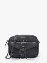 Cross Body Tas Vintage Leder Mila louise Blauw vintage 3327CL