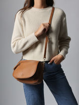 Cross Body Tas Zip Lulu castagnette Bruin zip ZAHAR-vue-porte