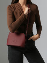Cross Body Tas Lilou Leder Nathan baume Rood egee 2-vue-porte