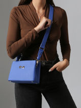 Cross Body Tas Poppy Leder Nathan baume Blauw eden 2-vue-porte